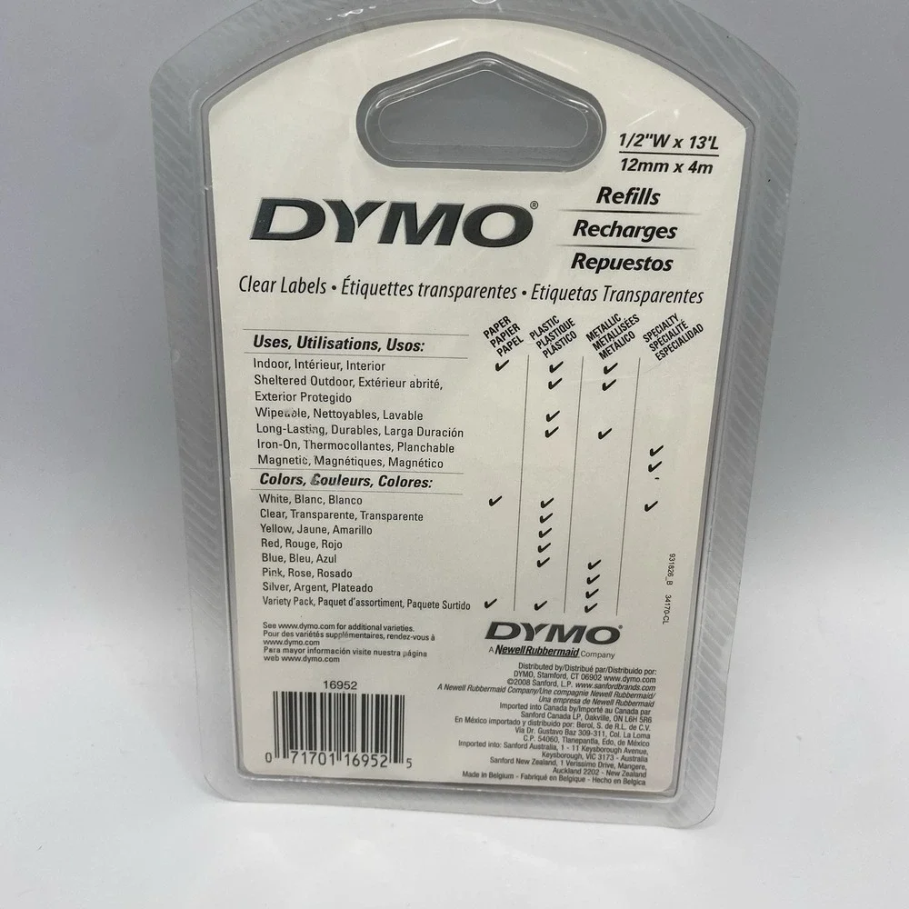 DYMO LetraTag Clear Label Refill 1/2